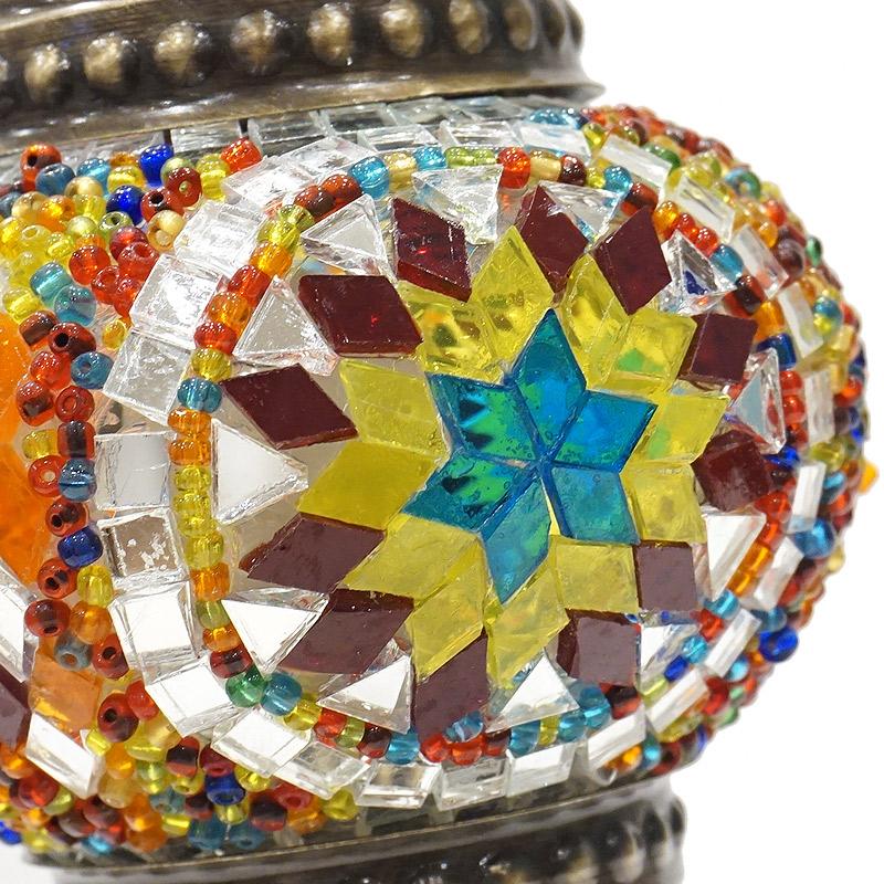 トルコ製　モザイクガラス テーブルランプ　LS-M115 (LEDサービス球付) |  | 03