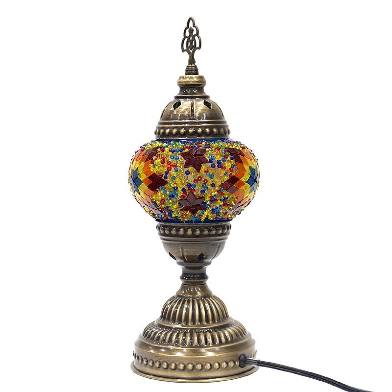 トルコ製　モザイクガラス テーブルランプ　LS-M116 (LEDサービス球付) |  | 01