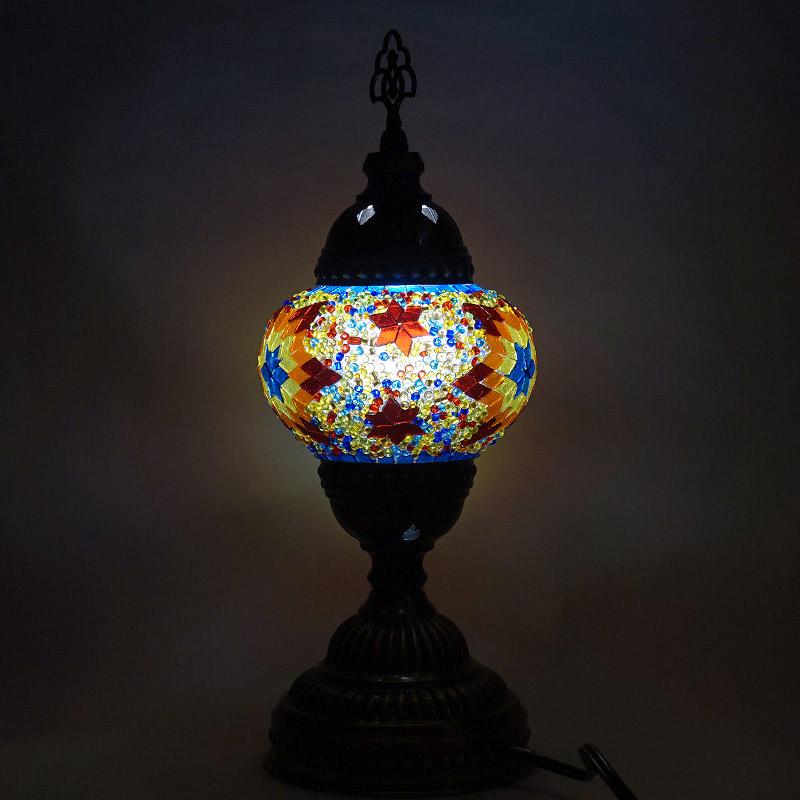 トルコ製　モザイクガラス テーブルランプ　LS-M116 (LEDサービス球付) |  | 03