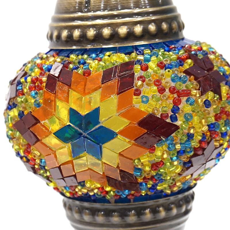 トルコ製　モザイクガラス テーブルランプ　LS-M116 (LEDサービス球付) |  | 04