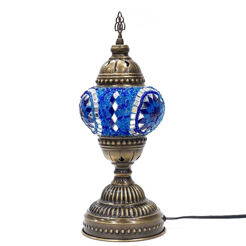 トルコ製　モザイクガラス テーブルランプ　LS-M117 (LEDサービス球付) |  | 01
