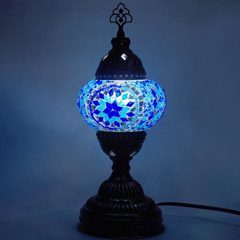 トルコ製　モザイクガラス テーブルランプ　LS-M117 (LEDサービス球付) |  | 02