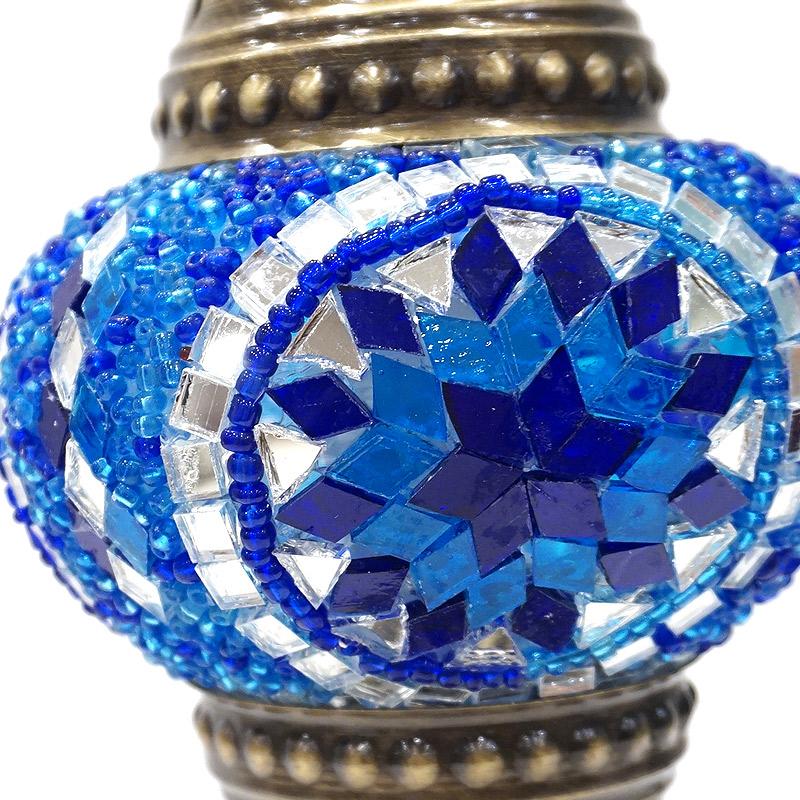 トルコ製　モザイクガラス テーブルランプ　LS-M117 (LEDサービス球付) |  | 03