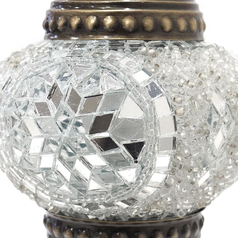 トルコ製 モザイクガラス テーブルランプ LS-M118 (LEDサービス球付