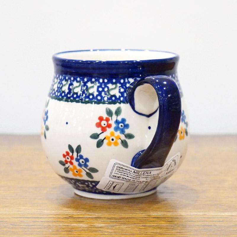 ポーランド陶器　ポーリッシュポタリー 「Millena」 マグカップ（約250ml） M0116-04　ブーケ |  | 02