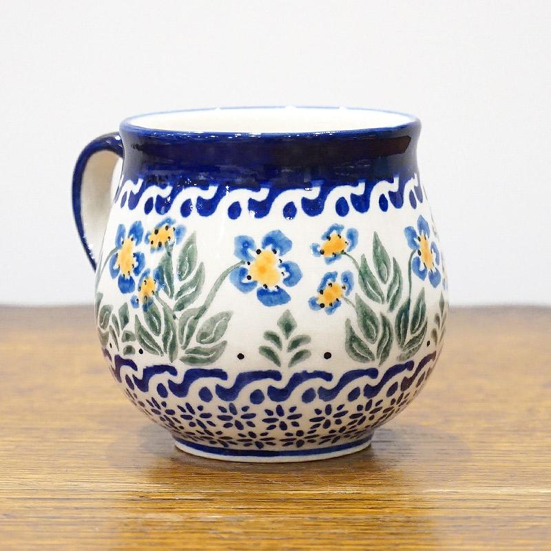 ポーランド陶器　ポーリッシュポタリー 「Millena」 マグカップ（約250ml） M0116-075B　忘れな草 |  | 01