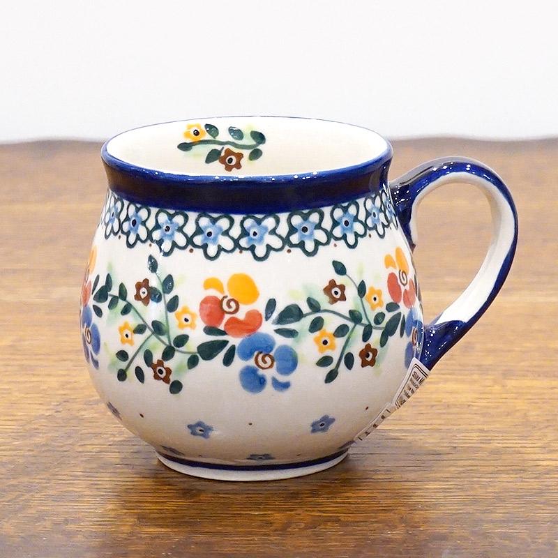 ポーランド陶器　ポーリッシュポタリー 「Millena」 マグカップ（約250ml） M0116-B1B　花かんむり | 