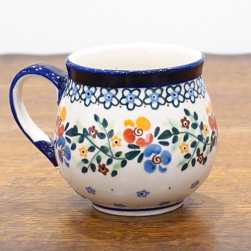 ポーランド陶器　ポーリッシュポタリー 「Millena」 マグカップ（約250ml） M0116-B1B　花かんむり |  | 01