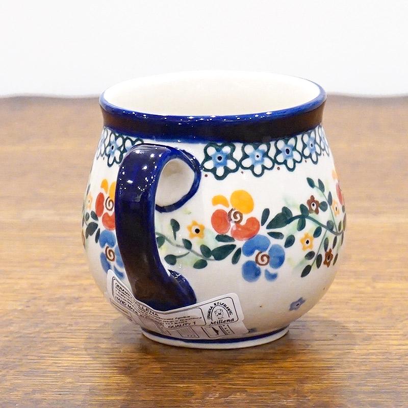 ポーランド陶器　ポーリッシュポタリー 「Millena」 マグカップ（約250ml） M0116-B1B　花かんむり |  | 02