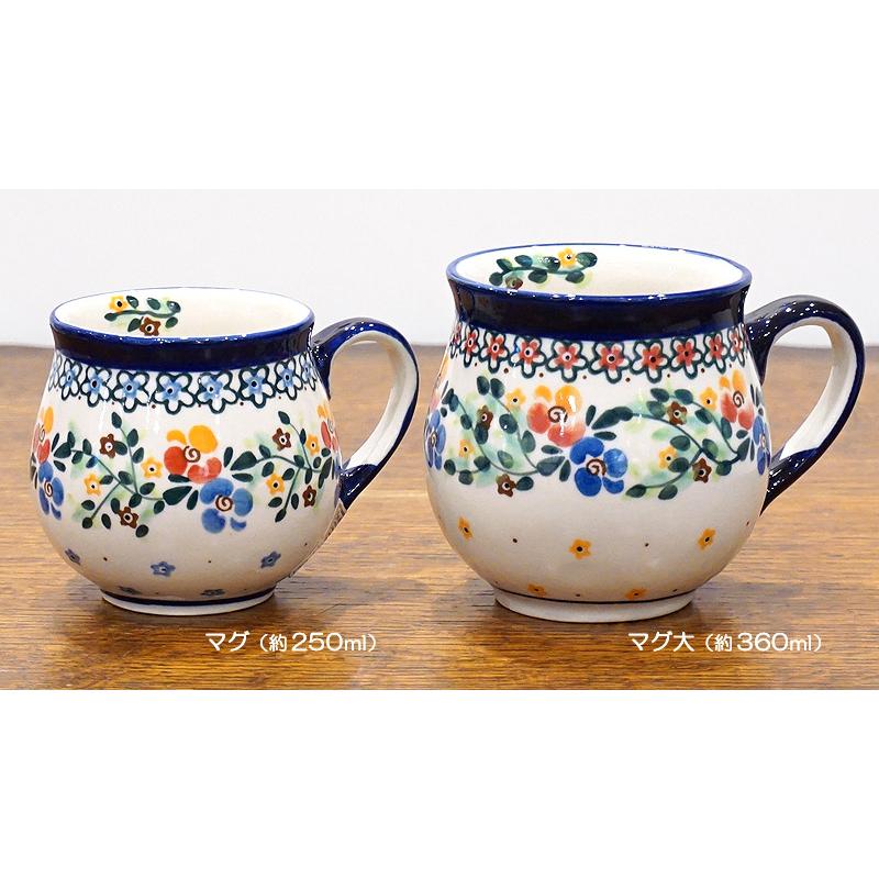 ポーランド陶器　ポーリッシュポタリー 「Millena」 マグカップ（約250ml） M0116-B1B　花かんむり |  | 04