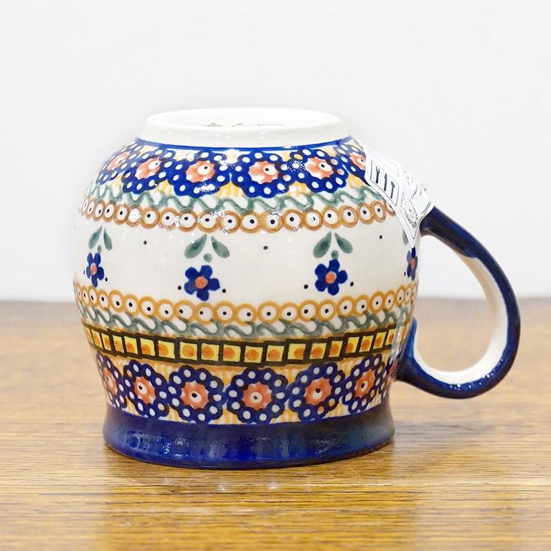 ポーランド陶器　ポーリッシュポタリー 「Millena」 マグカップ（約250ml） M0116-U6　紺色小花 |  | 03