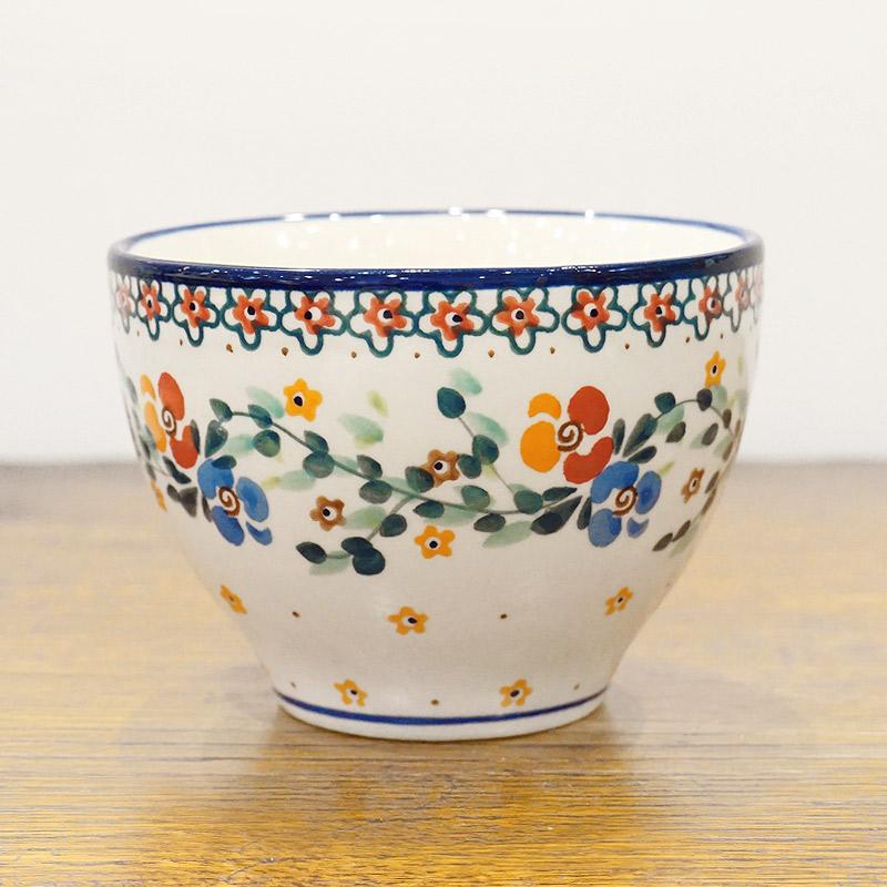 ポーランド陶器　ポーリッシュポタリー 「Millena」 カフェオレマグ/スープカップ（約400ml） M0129-B1　花かんむり |  | 01