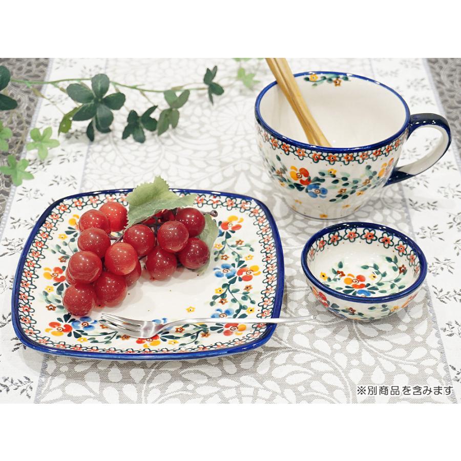 ポーランド陶器　ポーリッシュポタリー 「Millena」 スクエアプレート　M0407-04　ブーケ |  | 04