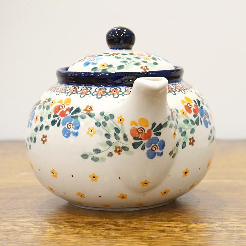 ポーランド陶器　ポーリッシュポタリー 「Millena」 ティーポット（約0.8L） M0638-B1　花かんむり |  | 02