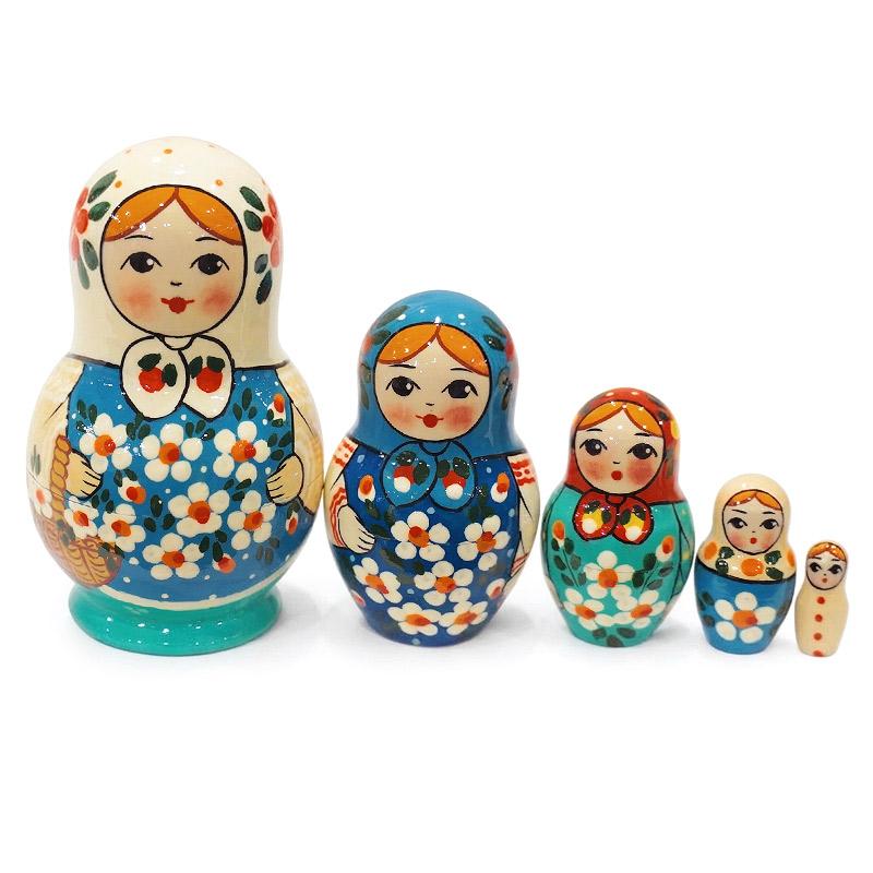 ロシア　セルギエフパサード　マトリョーシカ小（5P）　MAT-076 | 