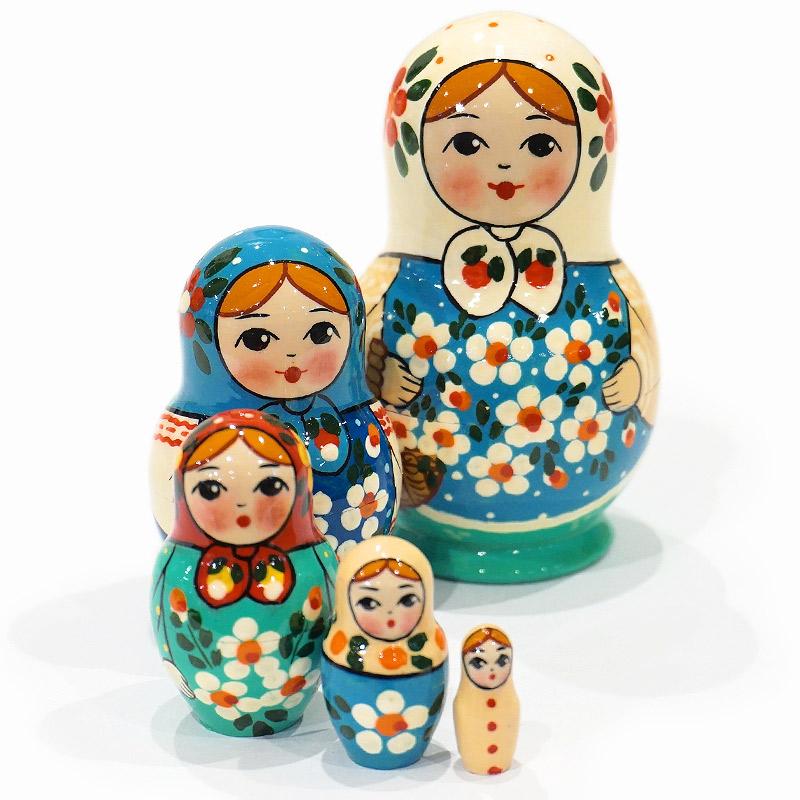 ロシア　セルギエフパサード　マトリョーシカ小（5P）　MAT-076 |  | 02