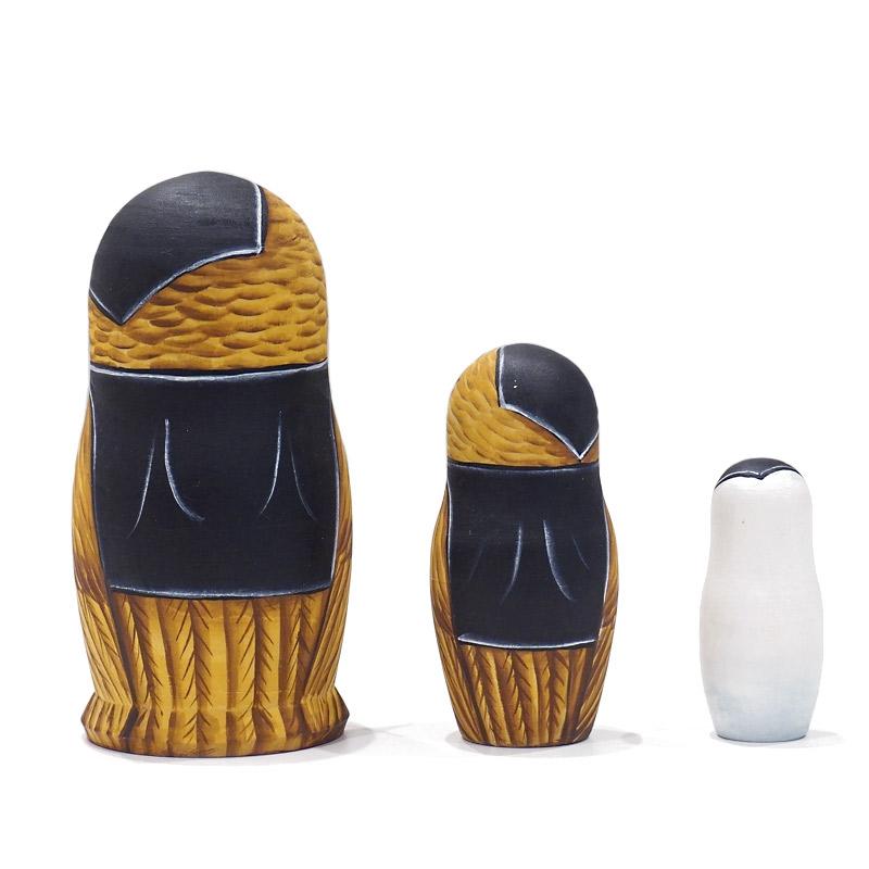 ロシア　オレーシャ・スクリディナ作　ふくろうマトリョーシカ（3P）　MAT-082 |  | 02