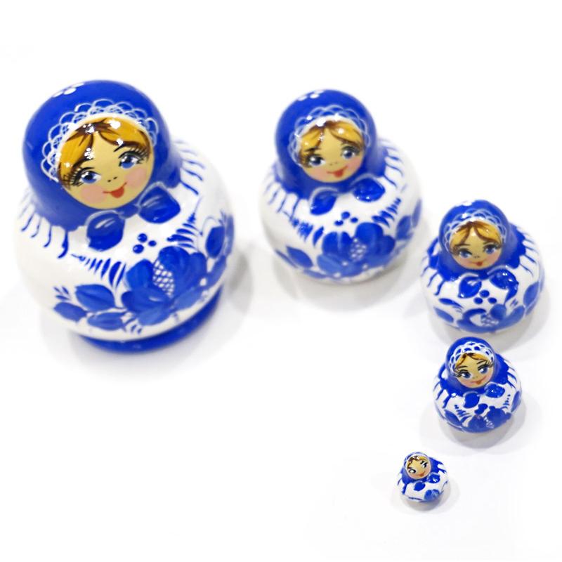 ロシア ガリーナ・チェーホワ作 ミニマトリョーシカ（5P） MAT-089