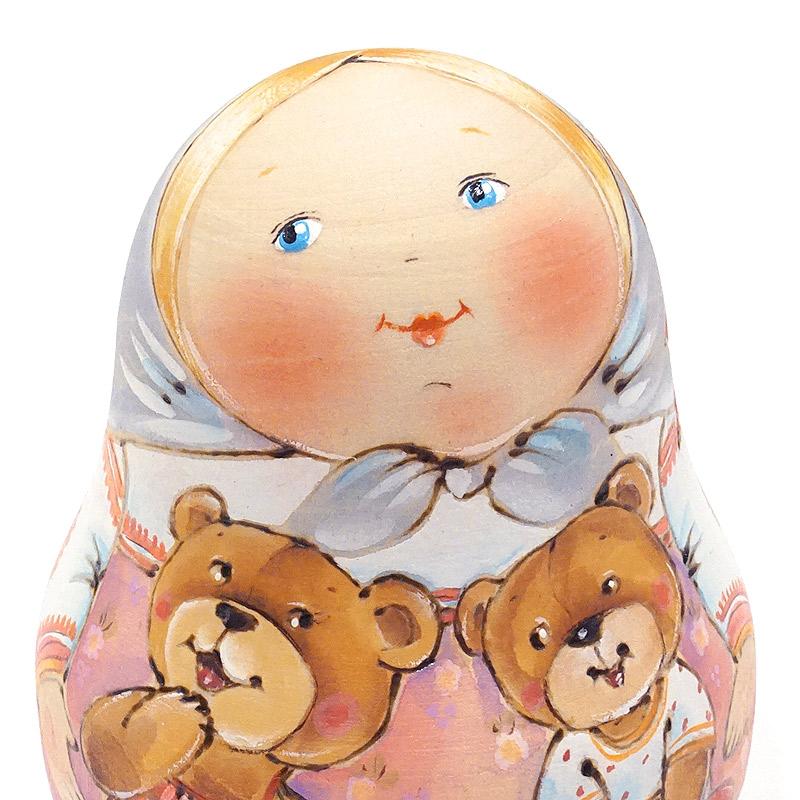 ロシア　イリーナ・ヴァトルーシュキナ作　起き上がりこぼし（くま）　MAT-096 |  | 01