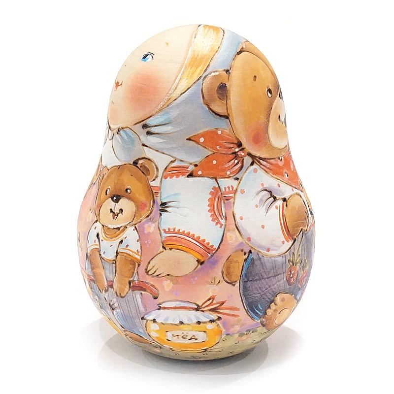 ロシア　イリーナ・ヴァトルーシュキナ作　起き上がりこぼし（くま）　MAT-096 |  | 02