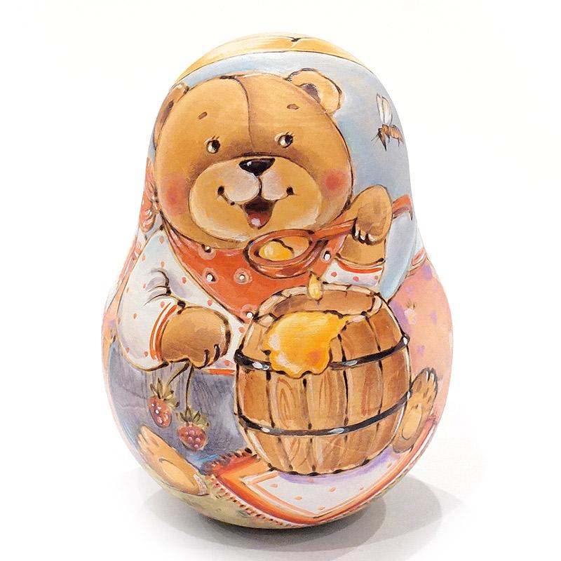 ロシア　イリーナ・ヴァトルーシュキナ作　起き上がりこぼし（くま）　MAT-096 |  | 04