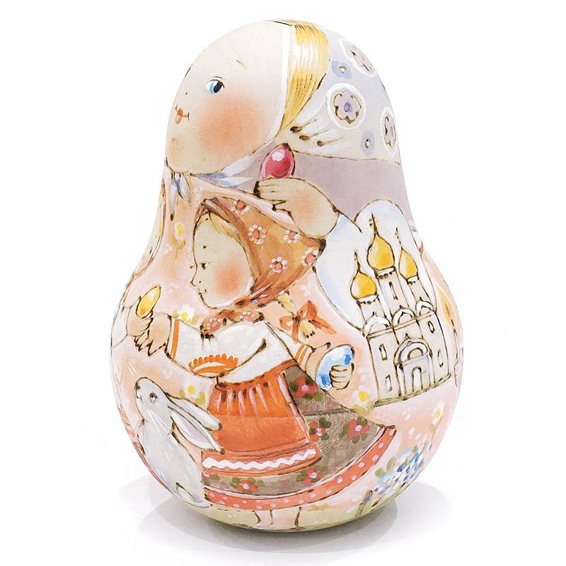 ロシア　イリーナ・ヴァトルーシュキナ作　起き上がりこぼし（女の子）　MAT-097 |  | 02