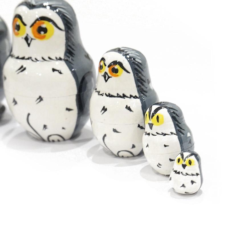 ロシア　ミニマトリョーシカ　フクロウ（5P）　MAT-110 |  | 05