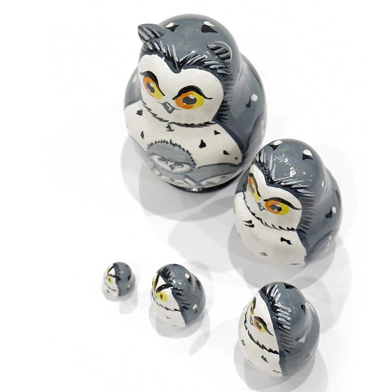 ロシア　ミニマトリョーシカ　フクロウ（5P）　MAT-110 |  | 06