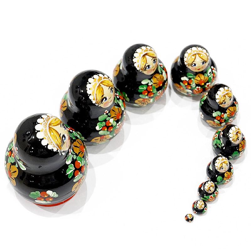 ロシア　ガリーナ・チェーホワ作　ミニマトリョーシカ（10P）　MAT-111 |  | 07