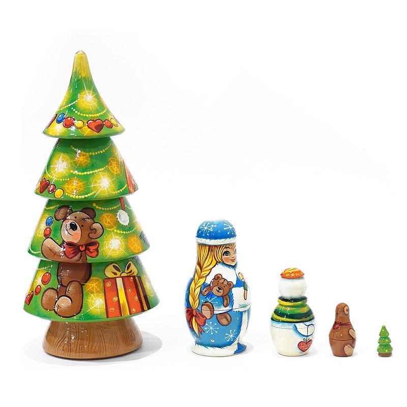 ロシア　ツリー型マトリョーシカ（5P） MAT-113 |  | 02