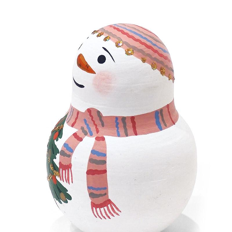 ロシア　オリガ・ロバノワ作　スノーマン起き上がりこぼし　MAT-129 |  | 01