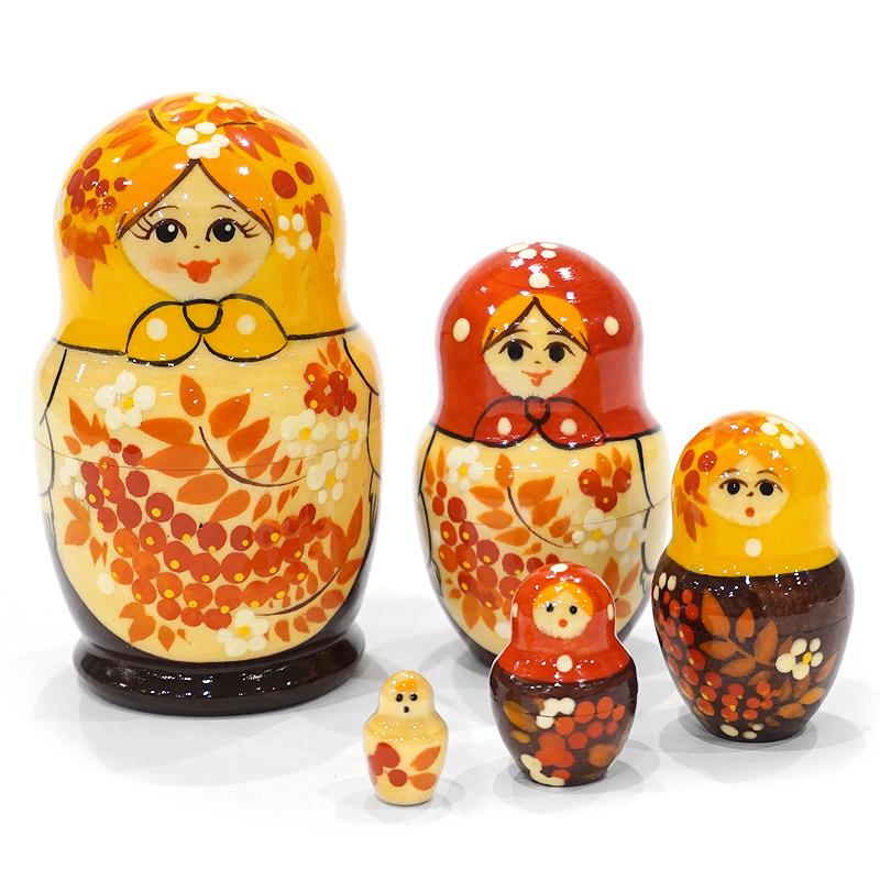 ロシア　キーロフの街のマトリョーシカ（5P）　MAT-158 | 