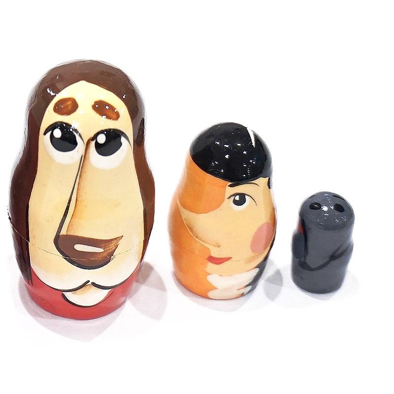 ロシア　チェブラーシカマトリョーシカ（5P）　中サイズ/茶　MAT-171 |  | 03