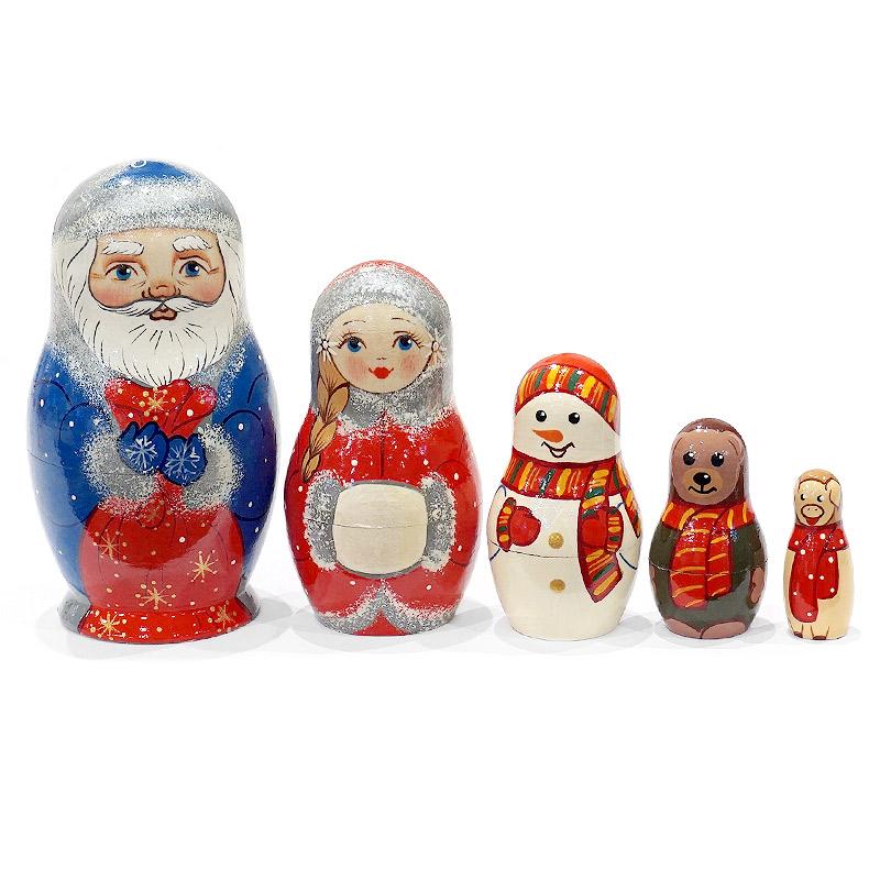 ロシア　キーロフ サンタ マトリョーシカ（5P） MAT-174 | 