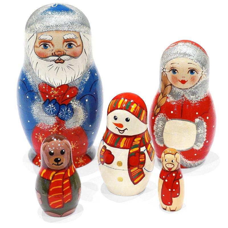 ロシア　キーロフ サンタ マトリョーシカ（5P） MAT-174 |  | 02