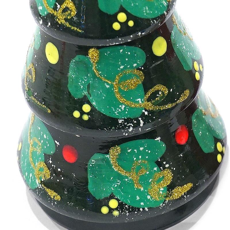 ロシア　ツリー型 クリスマス マトリョーシカ（3P）緑 MAT-177 |  | 03