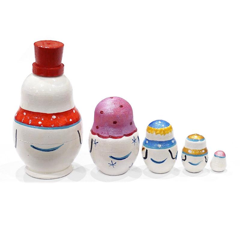ロシア　スノーマン クリスマス ミニマトリョーシカ（5P） MAT-181 |  | 01