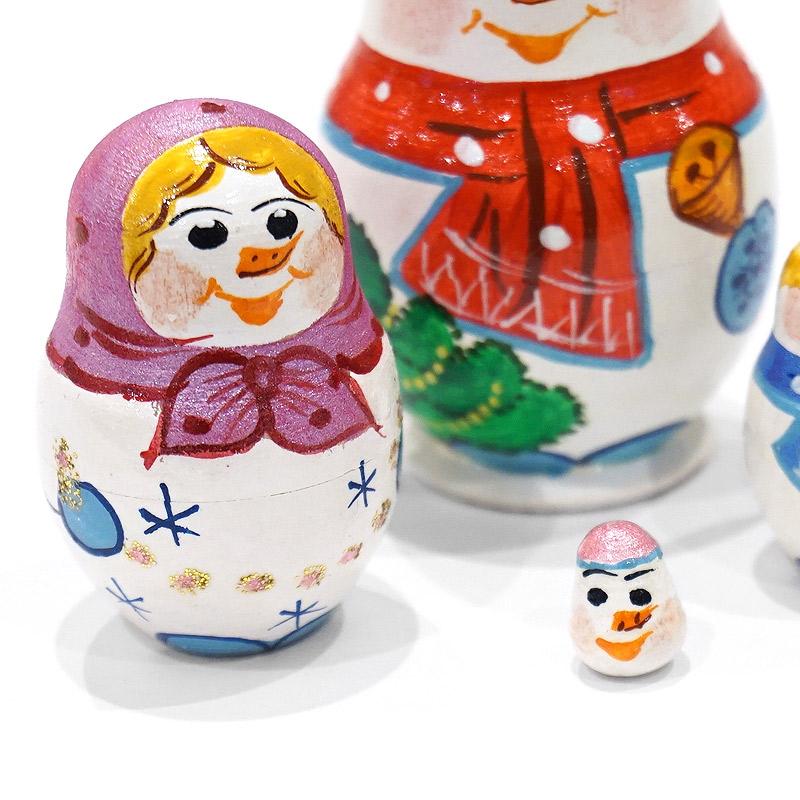 ロシア　スノーマン クリスマス ミニマトリョーシカ（5P） MAT-181 |  | 02