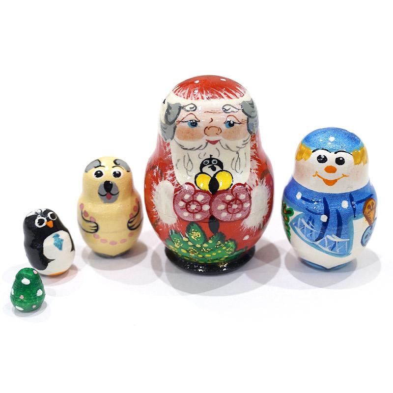 ロシア　サンタクロース クリスマス ミニマトリョーシカ（5P） MAT-182 |  | 02
