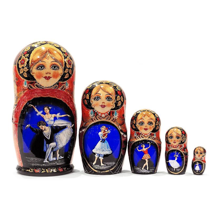 ロシア　サンクトペテルブルグ　バレエマトリョーシカ（5P）　MAT-184 | 