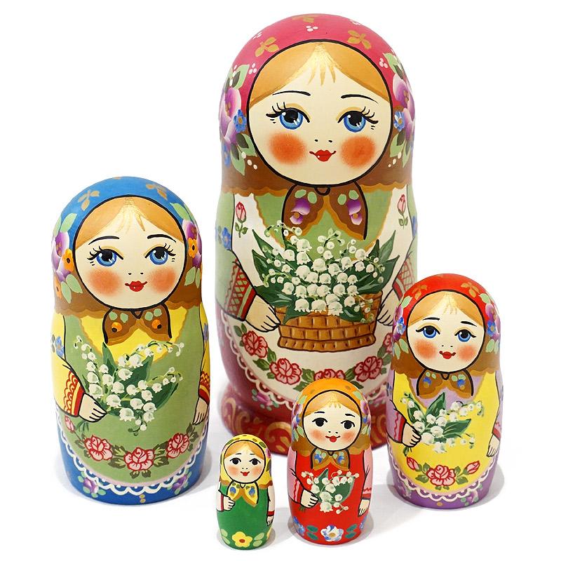 ロシア　ナジェジダ・イワンツォワ作　マトリョーシカ大（5P） MAT-187 | 