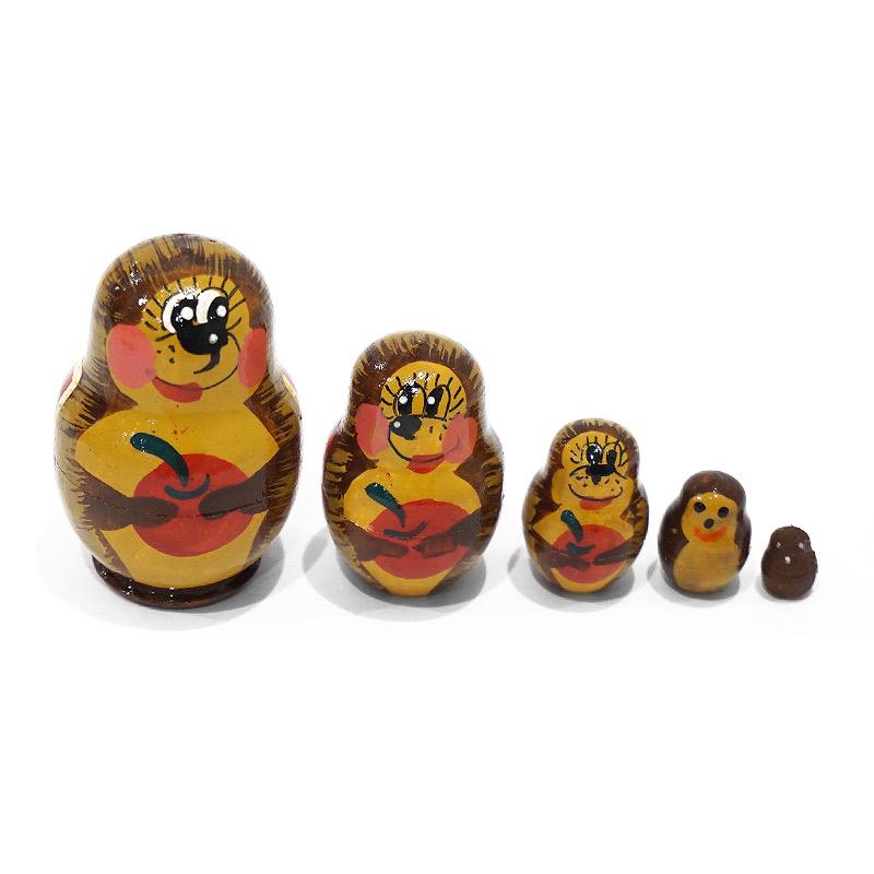 ロシア　ミニマトリョーシカ　ハリネズミ（5P）　MAT-195 | 