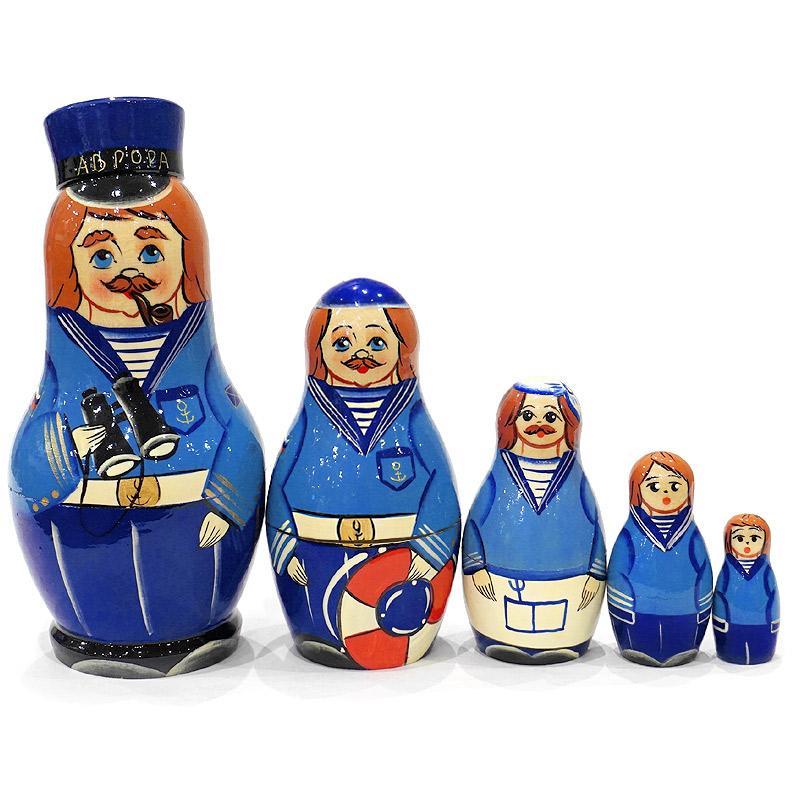 ロシア　キーロフの街のマトリョーシカ　水兵（5P）　MAT-198 | 