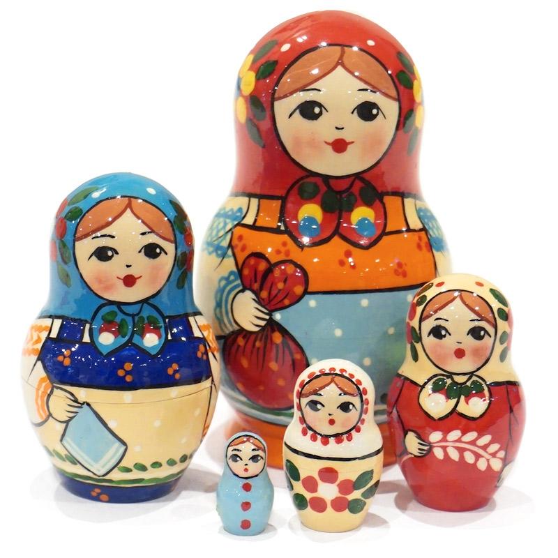 ロシア　セルギエフパサード　マトリョーシカ小（5P）　MAT-203 |  | 02