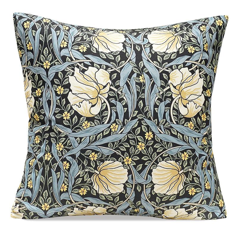 Morris Collection クッションカバー（45cm） ピンパーネル/ブラック MCC-PPBK | 