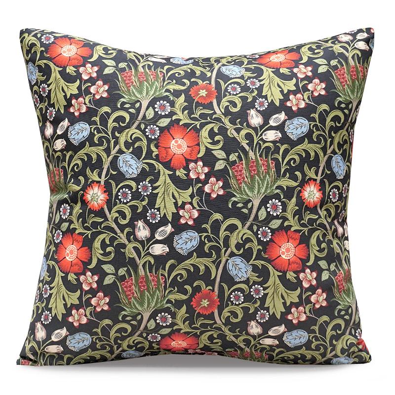 Morris Collection クッションカバー（45cm） シスル/ブラック MCC-THBK | 