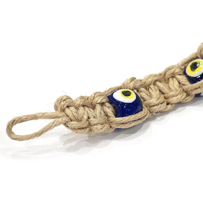 【メール便ＯＫ】トルコ製 ナザールボンジュウ トルコのお守り オーナメント ガラスビーズ付 目玉直径7cm N-733 |  | 03