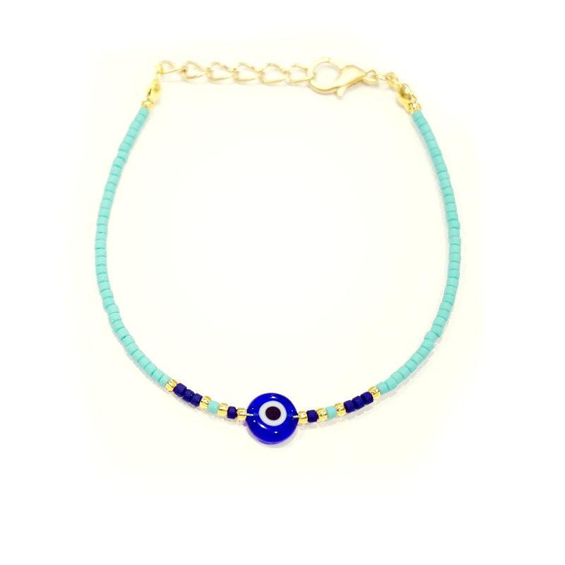 メール便ｏｋ ナザールボンジュウ トルコのお守り ビーズブレスレット N Bmt ミント Vu6oyt4ywx ファッション Clubhercules Com