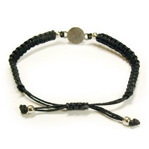 【メール便ＯＫ】トルコ製 ナザールボンジュウ トルコのお守り きらきらブレスレット コードブレス N-BB590BK ブラック |  | 01