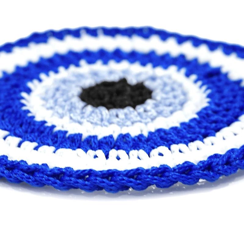 【メール便ＯＫ】トルコ製 トルコのお守り ナザールボンジュウ 手編みコースター N-COASTER |  | 01